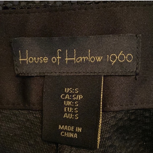 NEW set of House of Harlow 1960 Black Sexy Sequin halter top & pants Small NWT - Picture 5 of 8